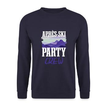Apres SKi Party Crew - Unisex Pullover - Navy - Vorne - Alina (178cm) & Michal (187cm)