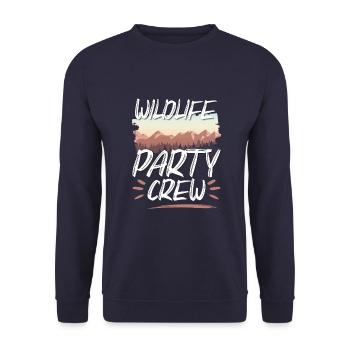 Wildlife Party Crew - Unisex Pullover - Navy - Vorne - Alina (178cm) & Michal (187cm)