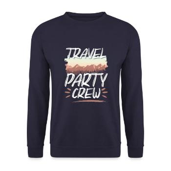 Travel Party Crew - Unisex Pullover - Navy - Vorne - Alina (178cm) & Michal (187cm)