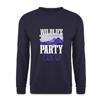 Équipe de fête de la faune - Sweat-shirt Unisexe - marine - Devant - Alina (178cm) & Michal (187cm)