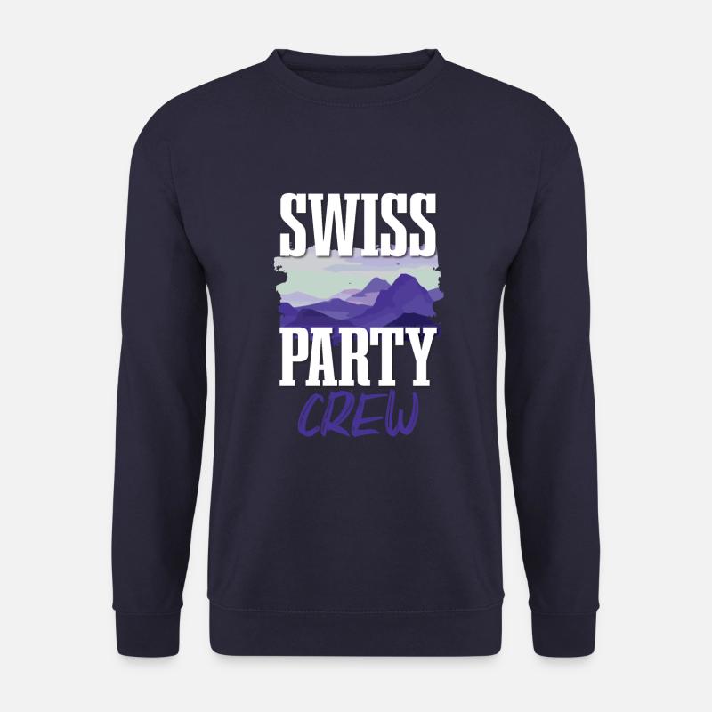Swiss Party Crew - Unisex Pullover - Navy
