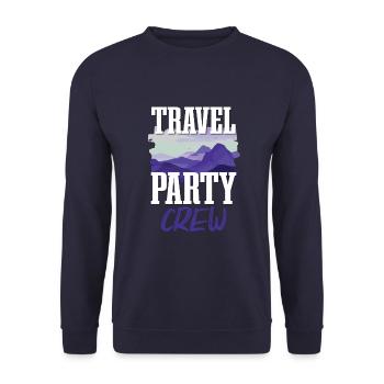 Travel Party Crew - Unisex Sweatshirt - navy - Front - Alina (178cm) & Michal (187cm)