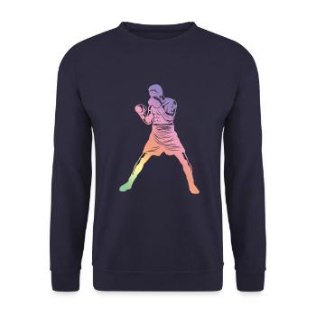 Boîtes Silhouette - Sweat-shirt Unisexe - marine - Devant - Alina (178cm) & Michal (187cm)