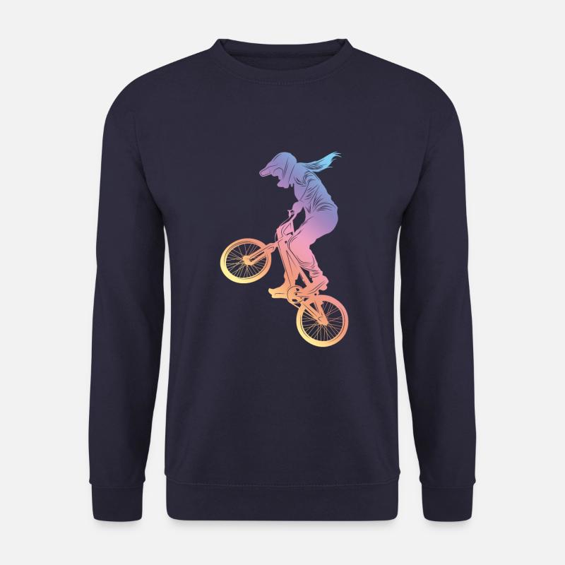 Motocross Frau Silhouette - Unisex Pullover - Navy