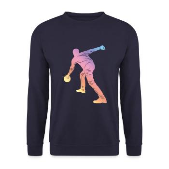 Bowling Silhouette - Sweat-shirt Unisexe - marine - Devant - Alina (178cm) & Michal (187cm)