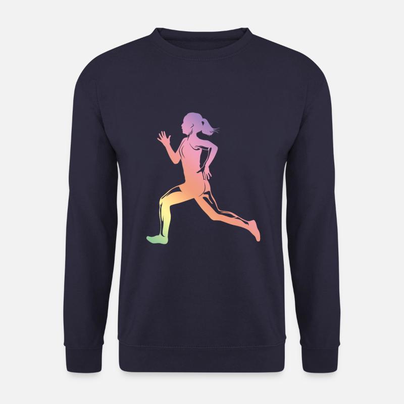 race runner silhouette - Unisex Sweatshirt - navy