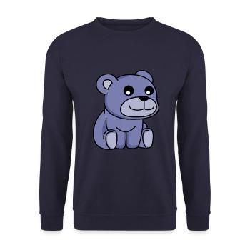 Bear Comic - Unisex Sweatshirt - navy - Front - Alina (178cm) & Michal (187cm)