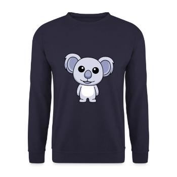Koala Comic Tier - Unisex Pullover - Navy - Vorne - Alina (178cm) & Michal (187cm)