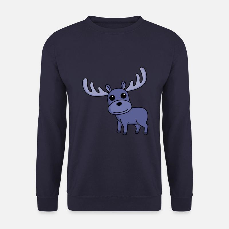 Elch Comic Tier - Unisex Pullover - Navy