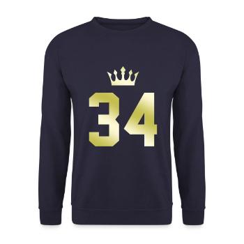 34 Couronne numérique - Sweat-shirt Unisexe - marine - Devant - Alina (178cm) & Michal (187cm)