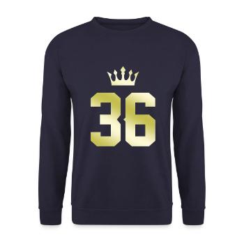 36 Couronne numérique - Sweat-shirt Unisexe - marine - Devant - Alina (178cm) & Michal (187cm)