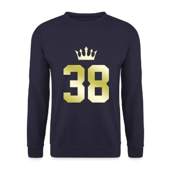 38 Couronne numérique - Sweat-shirt Unisexe - marine - Devant - Alina (178cm) & Michal (187cm)