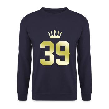 39 Couronne numérique - Sweat-shirt Unisexe - marine - Devant - Alina (178cm) & Michal (187cm)
