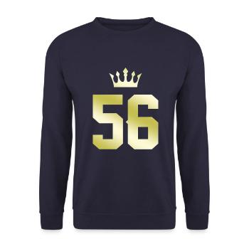 56 Number crown - Unisex Sweatshirt - navy - Front - Alina (178cm) & Michal (187cm)