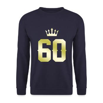 60 Number Crown - Unisex Sweatshirt - navy - Front - Alina (178cm) & Michal (187cm)