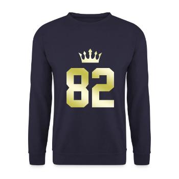 82 Couronne numérique - Sweat-shirt Unisexe - marine - Devant - Alina (178cm) & Michal (187cm)