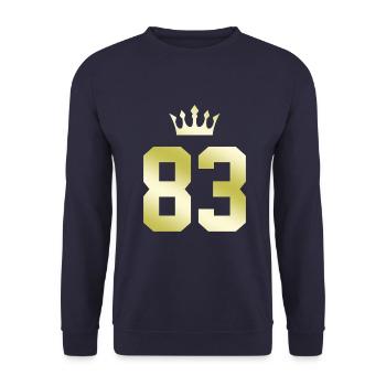 83 Couronne numérique - Sweat-shirt Unisexe - marine - Devant - Alina (178cm) & Michal (187cm)