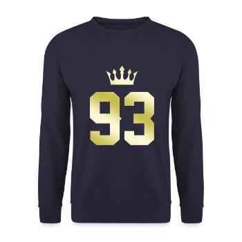 93 Couronne numérique - Sweat-shirt Unisexe - marine - Devant - Alina (178cm) & Michal (187cm)