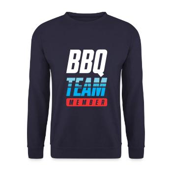 Bbq Team - Unisex Pullover - Navy - Vorne - Alina (178cm) & Michal (187cm)