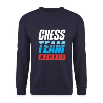 Chess Team - Unisex Sweatshirt - navy - Front - Alina (178cm) & Michal (187cm)