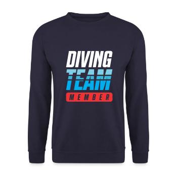 Diving Team - Unisex Sweatshirt - navy - Front - Alina (178cm) & Michal (187cm)