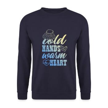 Frost winter - Unisex Sweatshirt - navy - Front - Alina (178cm) & Michal (187cm)