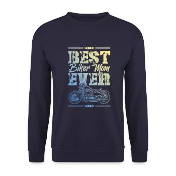 Maman motard - Sweat-shirt Unisexe - marine - Devant - Alina (178cm) & Michal (187cm)
