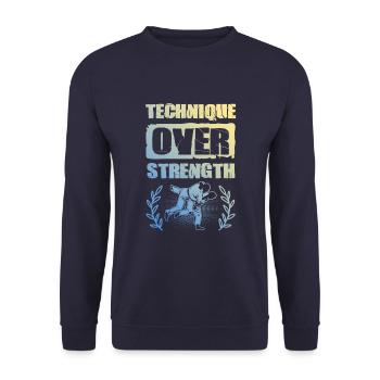 Lutte - Sweat-shirt Unisexe - marine - Devant - Alina (178cm) & Michal (187cm)