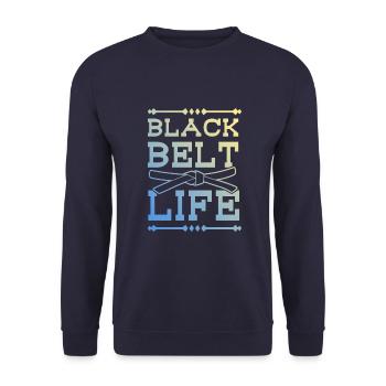 Black Belt Martial Arts - Unisex Sweatshirt - navy - Front - Alina (178cm) & Michal (187cm)