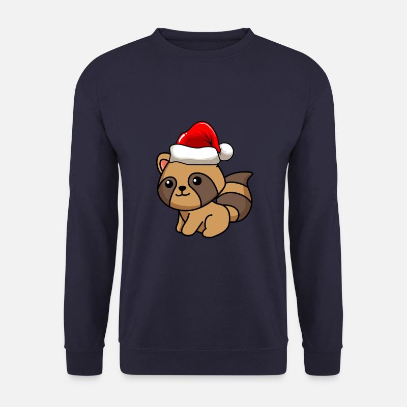 Raccoon Comic Christmas - Unisex Sweatshirt - navy
