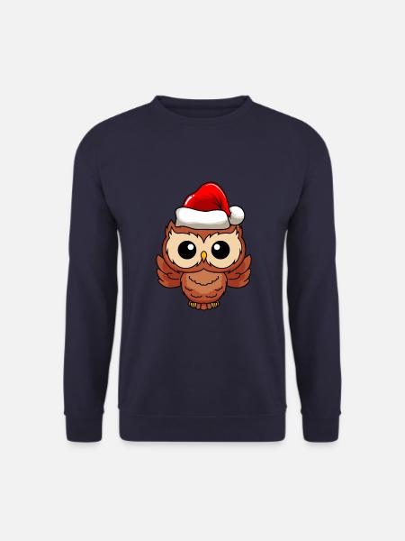 Eule Comic Weihnachten - Unisex Pullover - Navy