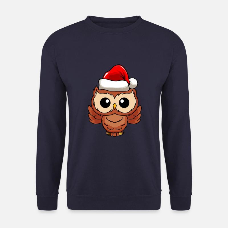Eule Comic Weihnachten - Unisex Pullover - Navy