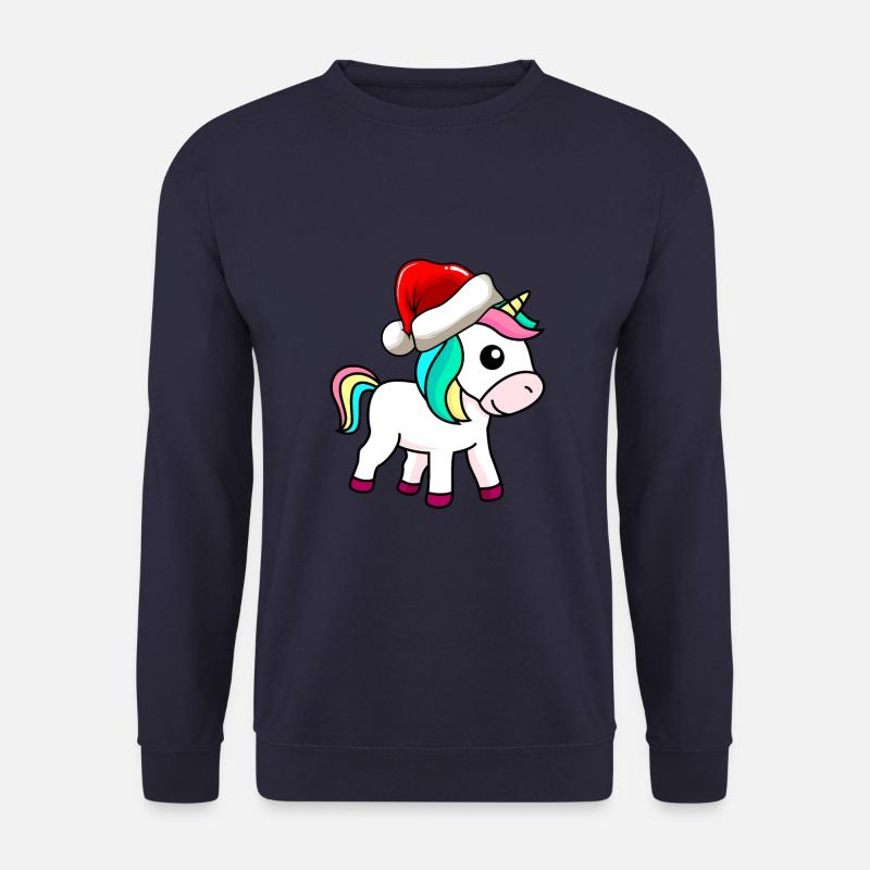 Licorne Comic Christmas - Sweat-shirt Unisexe - marine