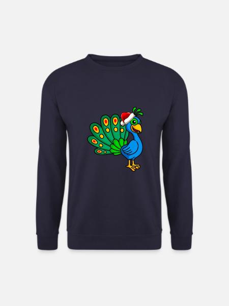 Peacock Comic Christmas - Sweat-shirt Unisexe - marine