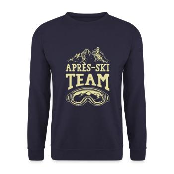 Après Ski Team - Unisex Pullover - Navy - Vorne - Alina (178cm) & Michal (187cm)