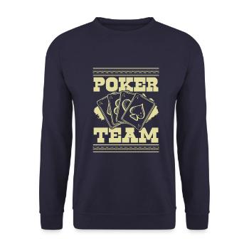 Équipe de poker - Sweat-shirt Unisexe - marine - Devant - Alina (178cm) & Michal (187cm)