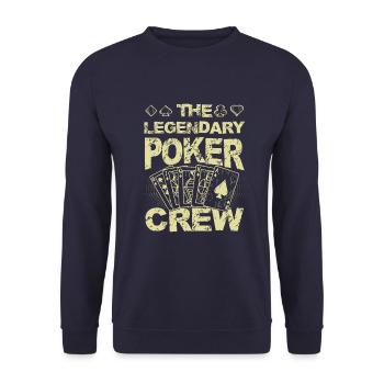 Poker Crew - Unisex Pullover - Navy - Vorne - Alina (178cm) & Michal (187cm)
