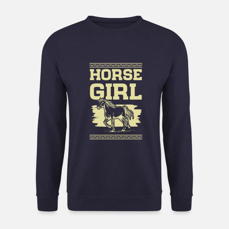 Fille à cheval - Sweat-shirt Unisexe - marine