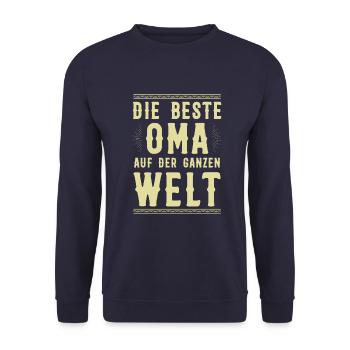 Meilleure grand-mère du monde - Sweat-shirt Unisexe - marine - Devant - Alina (178cm) & Michal (187cm)