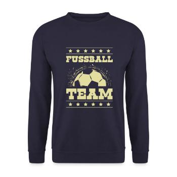 Fussball Team - Unisex Pullover - Navy - Vorne - Alina (178cm) & Michal (187cm)