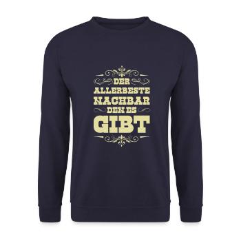 Allerbste Nachbar - Unisex Pullover - Navy - Vorne - Alina (178cm) & Michal (187cm)