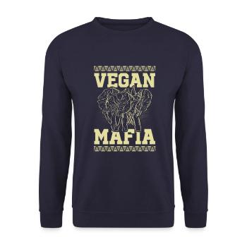 Vegan Mafia - Unisex Pullover - Navy - Vorne - Alina (178cm) & Michal (187cm)