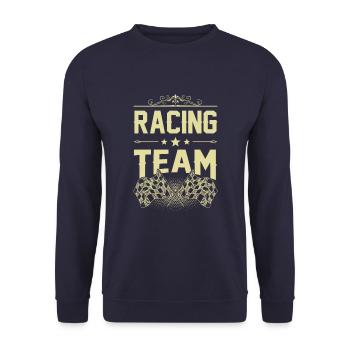 Racing Team - Unisex Pullover - Navy - Vorne - Alina (178cm) & Michal (187cm)