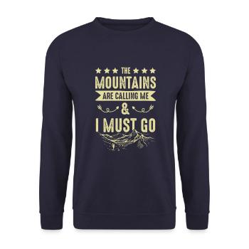 Mountains are Calling - Unisex Pullover - Navy - Vorne - Alina (178cm) & Michal (187cm)