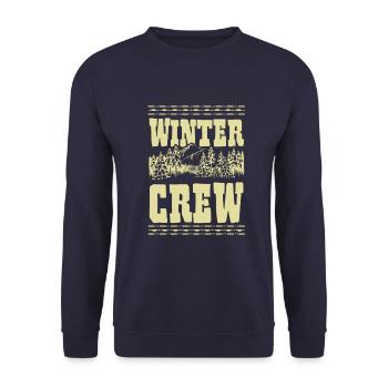 winter crew - Unisex Pullover - Navy - Vorne - Alina (178cm) & Michal (187cm)