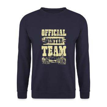 winter team - Unisex Pullover - Navy - Vorne - Alina (178cm) & Michal (187cm)