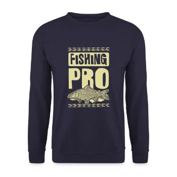 Fishing Pro - Unisex Sweatshirt - navy - Front - Alina (178cm) & Michal (187cm)