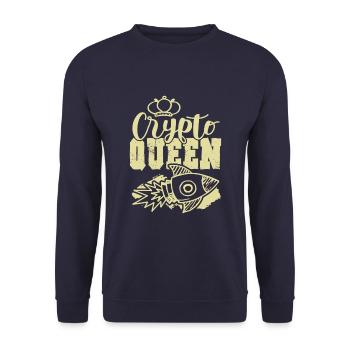 Crypto King - Unisex Pullover - Navy - Vorne - Alina (178cm) & Michal (187cm)