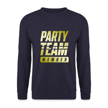 Party Team - Unisex Sweatshirt - navy - Front - Alina (178cm) & Michal (187cm)