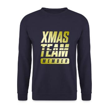 Xmas Team - Unisex Sweatshirt - navy - Front - Alina (178cm) & Michal (187cm)